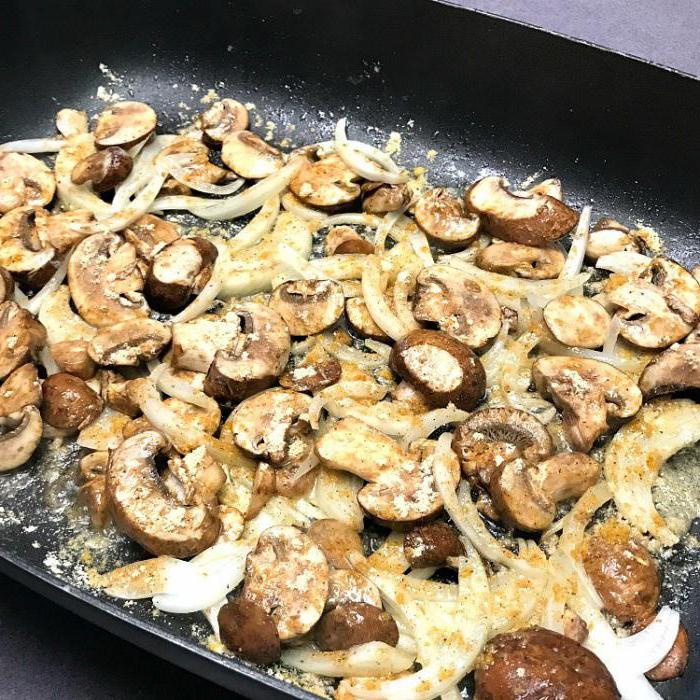мясо грибы помидоры сыр в духовке